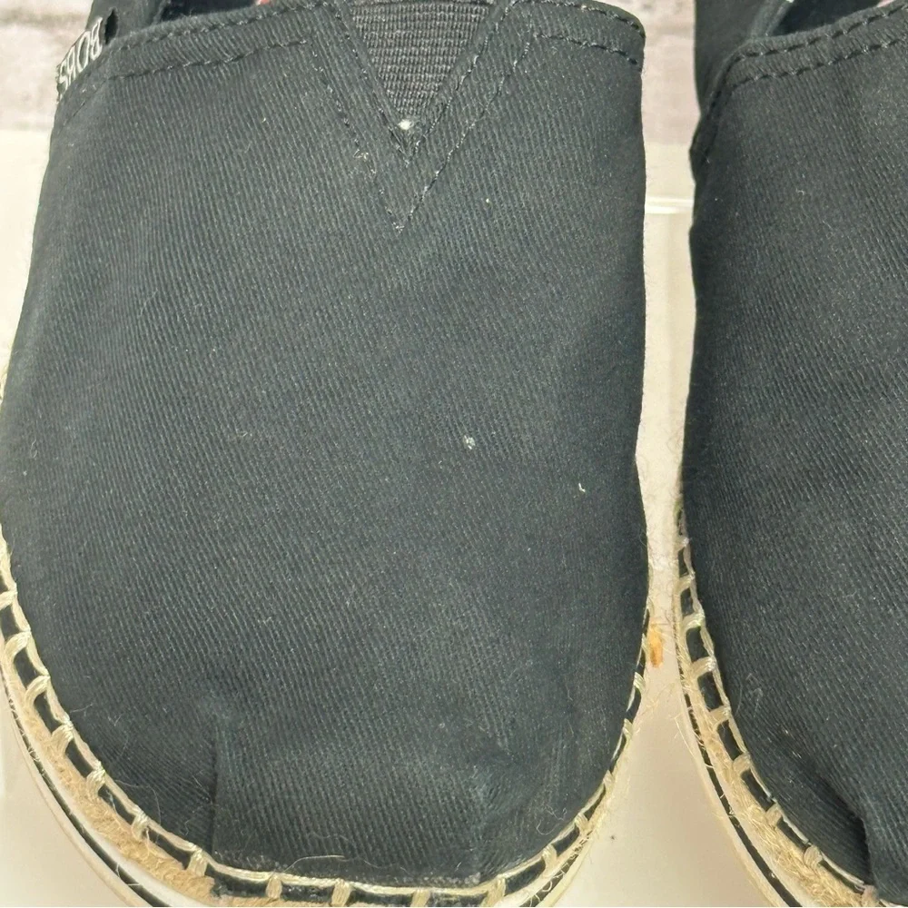Bobs from Skechers Shoes Womens 8 Breeze Espadrille Black Canvas Comfort 32719